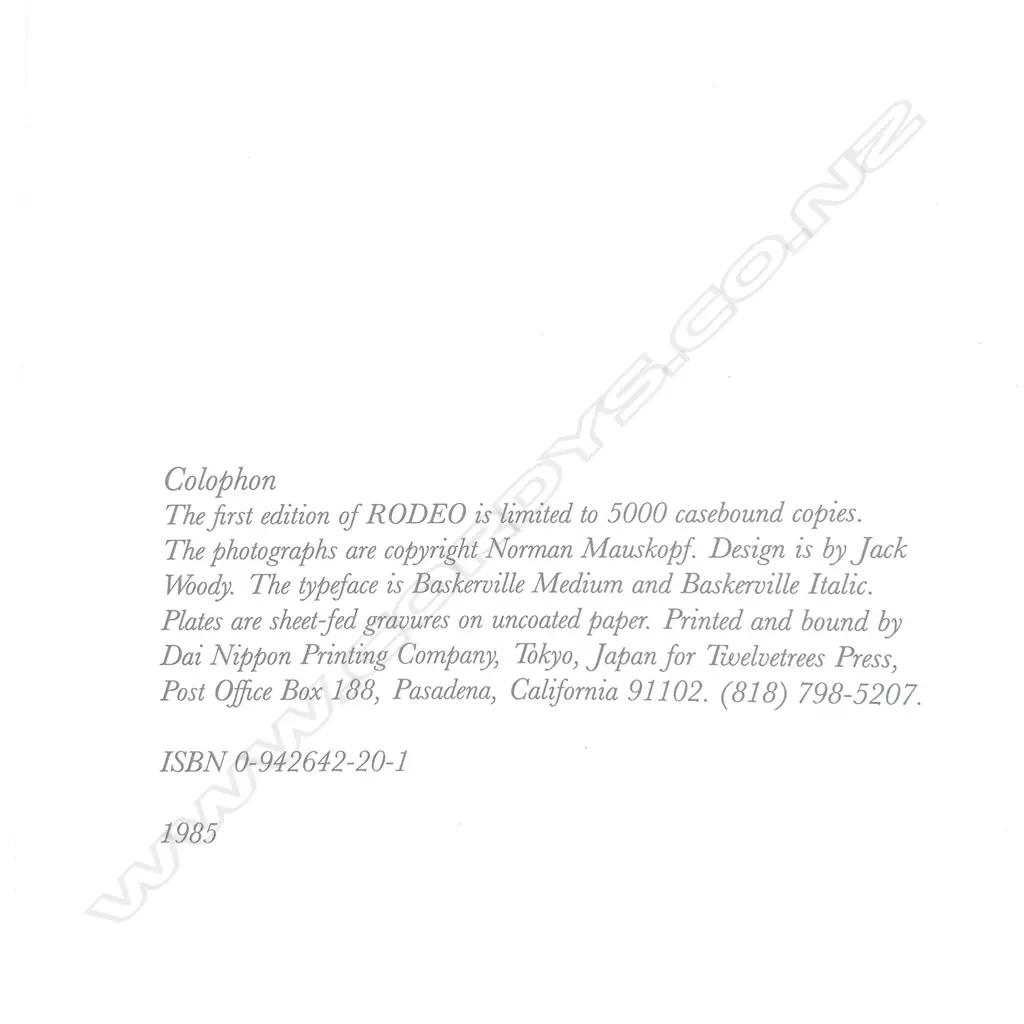 NORMAN MAUSKOPF: RODEO Image 1++